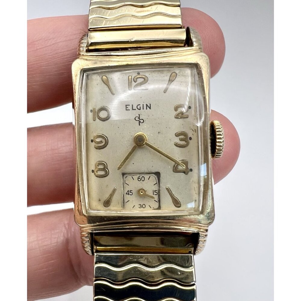 Vintage ELGIN 673 Gold Filled Mens Watch 17 Jewels - Picture 3 of 15